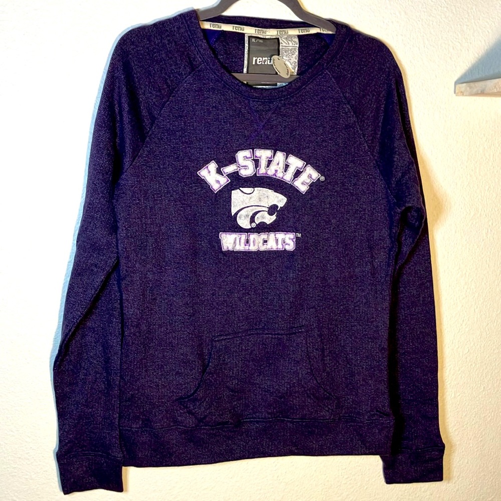 NWOT K state Kentucky‎ Wildcats Long Sleeve heathered purple sports gear
